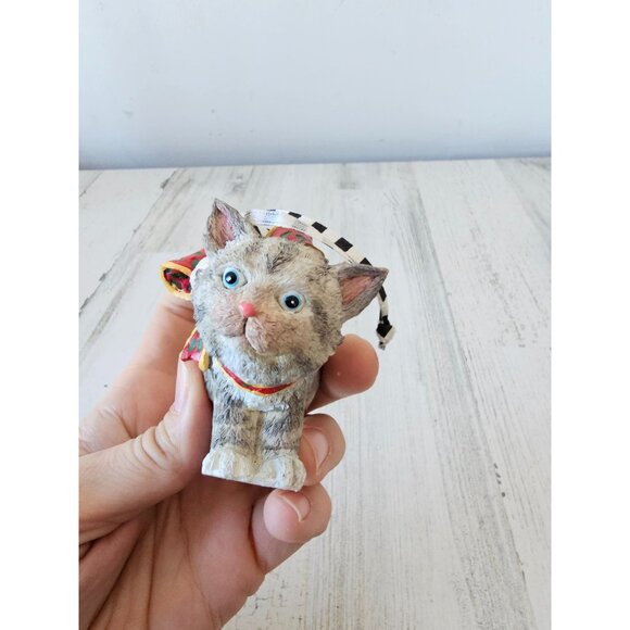 ME‎ ink cat kitten ornament tabby vintage xmas tree - Picture 11 of 13